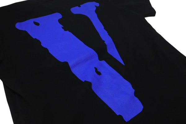 New and unused VLONE FRIENDS Logo Short Sleeve T-shirt Tops Cotton Black Blue Size S Used 4c075171