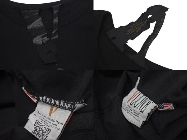 New and unused VLONE FRIENDS Logo Short Sleeve T-shirt Tops Cotton Black Blue Size S Used 4c075171