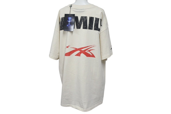 新品未使用 HELLSTAR ヘルスター スポーツ ファミリー プリント 半袖Ｔシャツ アイボリー トップス サイズXL 中古 4c075178