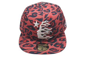 New and unused HELLSTAR SS24 Cheetah Print Fitted Hat F03653B9 Red 7 1/2 Used 4c075186