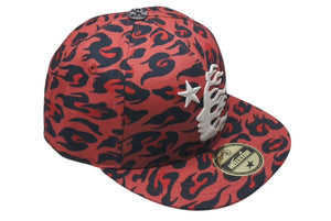 New and unused HELLSTAR SS24 Cheetah Print Fitted Hat F03653B9 Red 7 1/2 Used 4c075186