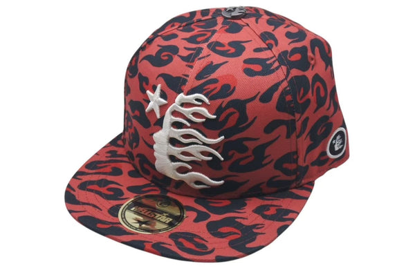 New and unused HELLSTAR SS24 Cheetah Print Fitted Hat F03653B9 Red 7 1/2 Used 4c075186
