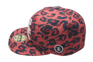 New and unused HELLSTAR SS24 Cheetah Print Fitted Hat F03653B9 Red 7 1/2 Used 4c075186