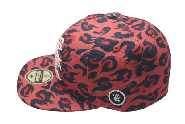 New and unused HELLSTAR SS24 Cheetah Print Fitted Hat F03653B9 Red 7 1/2 Used 4c075186