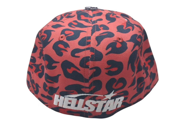 New and unused HELLSTAR SS24 Cheetah Print Fitted Hat F03653B9 Red 7 1/2 Used 4c075186