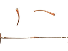 Load image into Gallery viewer, CHANEL シャネル リムレス サングラス 4017-D c.125/56 サイズ62□17 120 ココマーク ラインストーン オレンジ グラデーション 美品 中古 4c075191