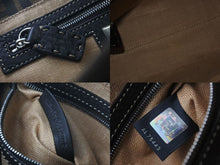 画像をギャラリービューアに読み込む, FENDI フェンディ ズッカ柄 セレリア ハンドバッグ AL 75443 キャンバス ブラック ブラウン シルバー 金具 美品 中古 4c075208