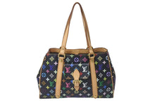 画像をギャラリービューアに読み込む, LOUIS VUITTON ルイヴィトン オーレリアMM トートバッグ M40095 村上隆 モノグラムマルチカラー ブラック 美品 中古 4c075212