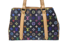 画像をギャラリービューアに読み込む, LOUIS VUITTON ルイヴィトン オーレリアMM トートバッグ M40095 村上隆 モノグラムマルチカラー ブラック 美品 中古 4c075212
