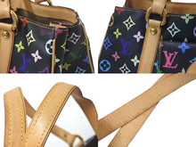 画像をギャラリービューアに読み込む, LOUIS VUITTON ルイヴィトン オーレリアMM トートバッグ M40095 村上隆 モノグラムマルチカラー ブラック 美品 中古 4c075212