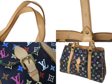 画像をギャラリービューアに読み込む, LOUIS VUITTON ルイヴィトン オーレリアMM トートバッグ M40095 村上隆 モノグラムマルチカラー ブラック 美品 中古 4c075212