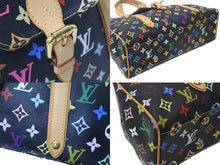 画像をギャラリービューアに読み込む, LOUIS VUITTON ルイヴィトン オーレリアMM トートバッグ M40095 村上隆 モノグラムマルチカラー ブラック 美品 中古 4c075212
