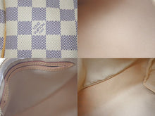 Load image into Gallery viewer, LOUIS VUITTON ルイヴィトン ハンドバッグ スピーディ25 ダミエアズール N41534 ホワイト グレー ゴールド金具 美品 中古 4c075216