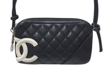 Load image into Gallery viewer, CHANEL シャネル カンボンライン ワンショルダーバッグ ココマーク 9番台 カーフスキン ブラック シルバー 金具 美品 中古 4c075218