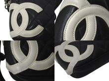 Load image into Gallery viewer, CHANEL シャネル カンボンライン ワンショルダーバッグ ココマーク 9番台 カーフスキン ブラック シルバー 金具 美品 中古 4c075218