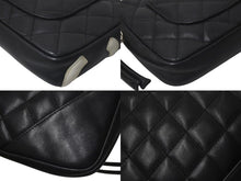 Load image into Gallery viewer, CHANEL シャネル カンボンライン ワンショルダーバッグ ココマーク 9番台 カーフスキン ブラック シルバー 金具 美品 中古 4c075218