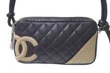 Load image into Gallery viewer, 極美品 CHANEL シャネル ワンショルダーバッグ カンボンライン ココマーク 9番台 ラムスキン ブラウン ベージュ 中古 4c075219