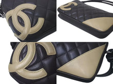 Load image into Gallery viewer, 極美品 CHANEL シャネル ワンショルダーバッグ カンボンライン ココマーク 9番台 ラムスキン ブラウン ベージュ 中古 4c075219