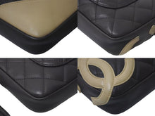 Load image into Gallery viewer, 極美品 CHANEL シャネル ワンショルダーバッグ カンボンライン ココマーク 9番台 ラムスキン ブラウン ベージュ 中古 4c075219