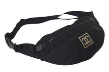 Load image into Gallery viewer, CHANEL シャネル ウエストバッグ・ボディバッグ スポーツライン ココマーク ナイロン 8番台 ブラック 美品 中古 4c075222