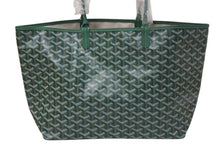 画像をギャラリービューアに読み込む, 新品未使用 GOYARD ゴヤール サンルイPM バッグ トートバッグ STLOUIPMLTY09CL09P PVC レザー ヘリンボーン グリーン 中古 4c075238