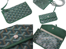 画像をギャラリービューアに読み込む, 新品未使用 GOYARD ゴヤール サンルイPM バッグ トートバッグ STLOUIPMLTY09CL09P PVC レザー ヘリンボーン グリーン 中古 4c075238