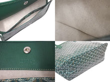 画像をギャラリービューアに読み込む, 新品未使用 GOYARD ゴヤール サンルイPM バッグ トートバッグ STLOUIPMLTY09CL09P PVC レザー ヘリンボーン グリーン 中古 4c075238
