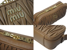 画像をギャラリービューアに読み込む, 極美品 MIUMIU ミュウミュウ マトラッセ キルティング ショルダーバッグ 5BC158 レザー ブラウン ゴールド金具 中古 4c075241