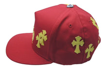 画像をギャラリービューアに読み込む, 新品同様 CHROME HEARTS クロムハーツ Cross Patch Baseball Cap クロスパッチベースボールキャップ 帽子 レッド ホワイト 中古 4c075245