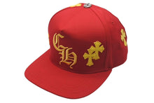 画像をギャラリービューアに読み込む, 新品同様 CHROME HEARTS クロムハーツ Cross Patch Baseball Cap クロスパッチベースボールキャップ 帽子 レッド ホワイト 中古 4c075245