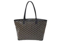 画像をギャラリービューアに読み込む, 新品未使用 Goyard ゴヤール アルトワPM トートバッグ ゴヤールディンキャンバス シュヴロッシュカーフスキン ブラック 中古 4c075263