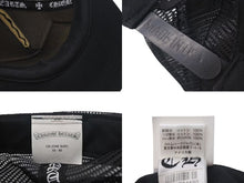画像をギャラリービューアに読み込む, 極美品 CHROME HEARTS クロムハーツ トラッカーキャップ ハリウッド CHロゴ刺繍 クロスボール シルバー 925 ブラック 中古 4c075269