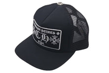 画像をギャラリービューアに読み込む, 極美品 CHROME HEARTS クロムハーツトラッカーキャップ ニューヨーク CHロゴ刺繍 クロスボール シルバー 925 ブラック 中古 4c075270