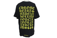 画像をギャラリービューアに読み込む, CHROME HEARTS クロムハーツ 半袖Tシャツ CH T-SHRT フロントポケット U.S.A製 コットン ブラック イエロー サイズM 美品 中古 4c075274