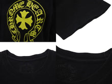 画像をギャラリービューアに読み込む, CHROME HEARTS クロムハーツ 半袖Tシャツ CH T-SHRT フロントポケット U.S.A製 コットン ブラック イエロー サイズM 美品 中古 4c075274