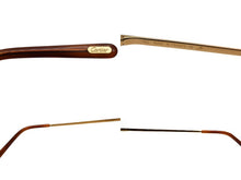 画像をギャラリービューアに読み込む, 極美品 CARTIER カルティエ メガネ リムレス ブラウン サングラス ゴールド金具 メタル プラスチック 中古 4c075278