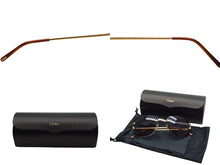 画像をギャラリービューアに読み込む, 極美品 CARTIER カルティエ メガネ リムレス ブラウン サングラス ゴールド金具 メタル プラスチック 中古 4c075278