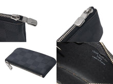 画像をギャラリービューアに読み込む, 極美品 LOUIS VUITTON ルイヴィトン ポシェット クレ コインケース N60155 ダミエ グラフィット ブラック 中古 4c075300