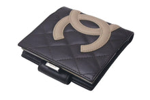 Load image into Gallery viewer, 極美品 CHANEL シャネル カンボンライン 二つ折り財布 9番台 ココマーク キルティング オレンジ ブラウン 中古 4c075320