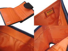 Load image into Gallery viewer, 極美品 CHANEL シャネル カンボンライン 二つ折り財布 9番台 ココマーク キルティング オレンジ ブラウン 中古 4c075320