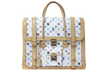 画像をギャラリービューアに読み込む, LOUIS VUITTON × 村上隆 ルイヴィトン ボストンバッグ サックジギャンティック M92057 ブロン マルチ ゴールド金具 美品 中古 4a000091