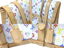 画像をギャラリービューアに読み込む, LOUIS VUITTON × 村上隆 ルイヴィトン ボストンバッグ サックジギャンティック M92057 ブロン マルチ ゴールド金具 美品 中古 4c075321