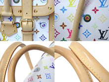 画像をギャラリービューアに読み込む, LOUIS VUITTON × 村上隆 ルイヴィトン ボストンバッグ サックジギャンティック M92057 ブロン マルチ ゴールド金具 美品 中古 4a000091