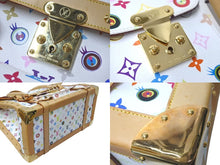 画像をギャラリービューアに読み込む, LOUIS VUITTON × 村上隆 ルイヴィトン ボストンバッグ サックジギャンティック M92057 ブロン マルチ ゴールド金具 美品 中古 4c075321