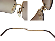 Load image into Gallery viewer, CHANEL シャネル リムレス サングラス 4104-B c.125/13 サイズ62□15 120 ココマーク ラインストーン グラデーション 美品 中古 4c075342