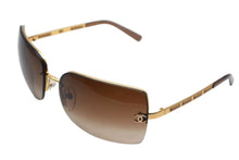 Load image into Gallery viewer, CHANEL シャネル リムレス サングラス 4112 c.292/13 サイズ65□16 120 ココマーク ブラウン ゴールド 美品 中古 4c075345
