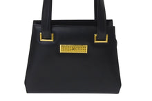 Load image into Gallery viewer, Christian Dior クリスチャンディオール ハンドバッグ CDロゴ フォーマル ブラック レザー ゴールド金具 良品 中古 4c075357
