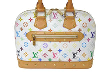 Load image into Gallery viewer, LOUIS VUITTON ルイヴィトン モノグラムマルチ アルマ ハンドバッグ M92647 村上隆 ホワイト ゴールド金具 美品 中古 4c075374