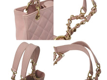 Load image into Gallery viewer, CHANEL シャネル PST チェーントートバッグ A50994 キャビアスキン ココマーク 7番台 ピンク ゴールド金具 美品 中古 4c075383