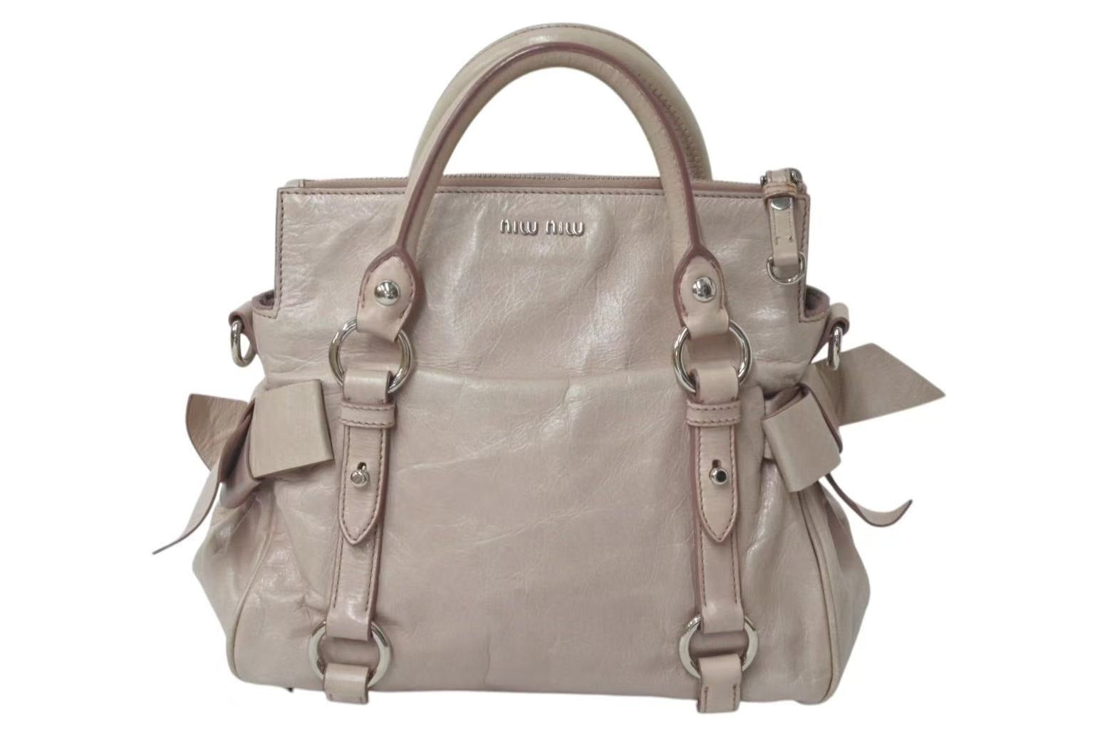 MIUMIU ミュウミュウ Side Ribbon Bag サイドリボンハンドバッグ